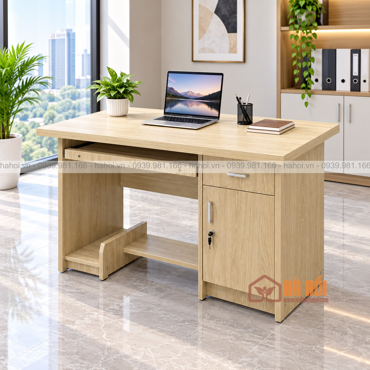 Bàn máy tính có hộc và khay bàn phím 1m2 BVP12 - Ảnh 3