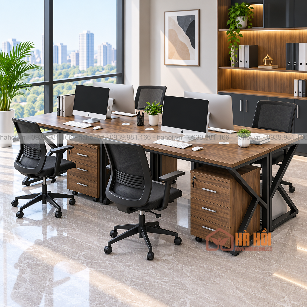 Bàn làm việc chân sắt chữ K 1m2 BK1D - Ảnh 3