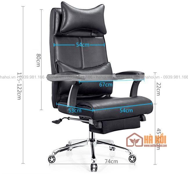 Ghế giám đốc da ngả lưng có gác chân XD12 - Ảnh 5