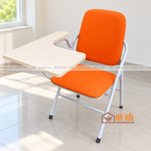 Ghế Liền Bàn Chân Sơn màu cam GLB01C