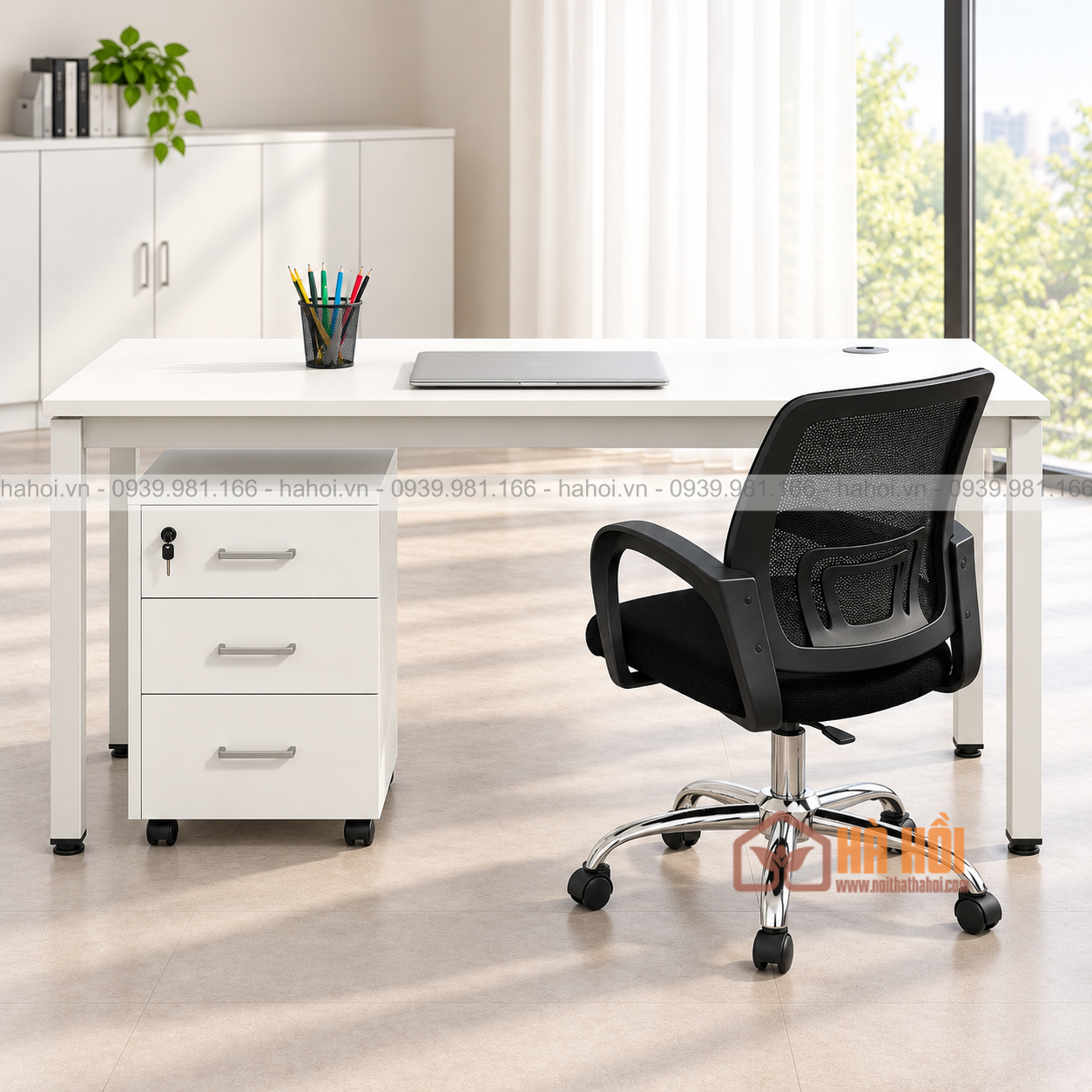 Bàn nhân viên chân sắt 1m2 BVP03 - Ảnh 2