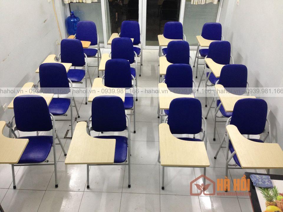 Ghế Liền Bàn Chân Sơn màu xanh lam GLB01X - Ảnh 4