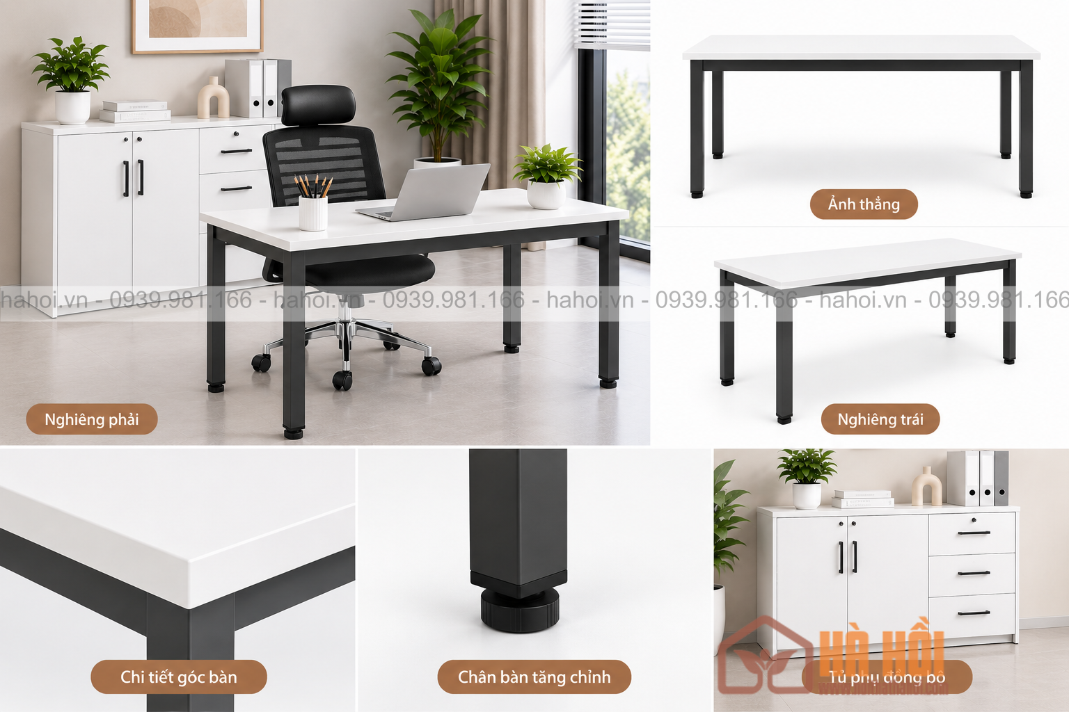 Bàn nhân viên chân sắt 1m2 BVP03 - Ảnh 3