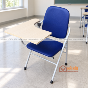 Ghế Liền Bàn Chân Sơn màu xanh lam GLB01X