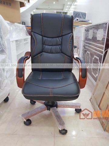 Ghế giám đốc da tay gỗ uốn sang trọng XD10 - Ảnh 5