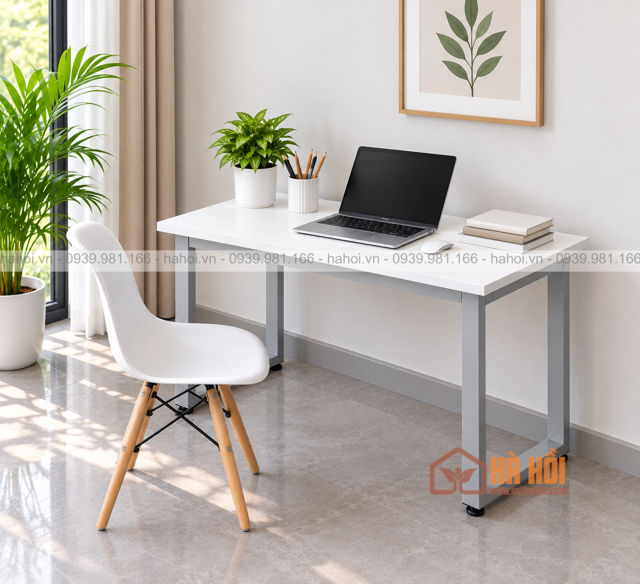 Bàn làm việc chân sắt chữ U 1m2 BVP07