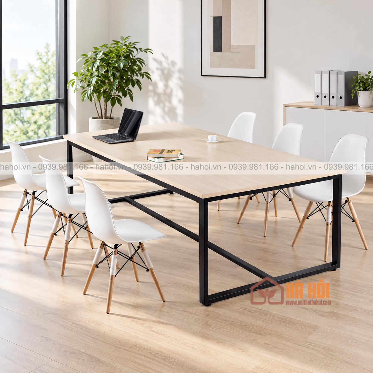 Bàn họp chân sắt 2m4 BHS2