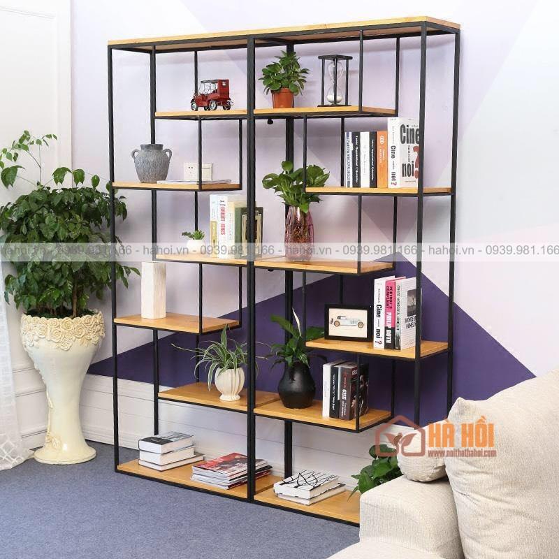 Kệ gỗ trang trí văn phòng KTT12 - Ảnh 8