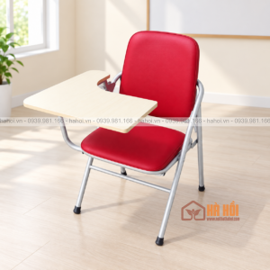 Ghế Liền Bàn Chân Sơn màu đỏ GLB-01Đ