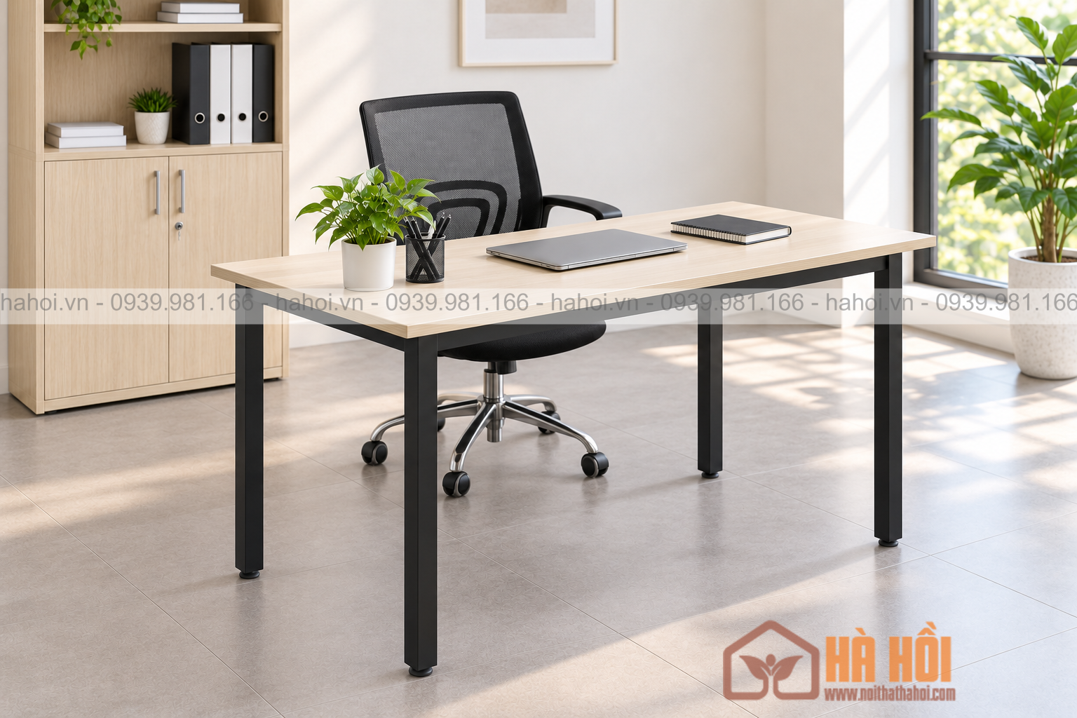Bàn nhân viên chân sắt 1m2 BVP03
