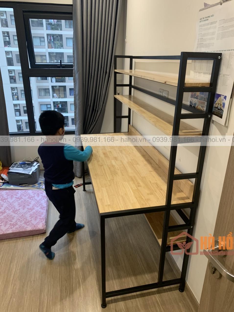 Bàn làm việc liền giá sách BLG06 - Ảnh 2
