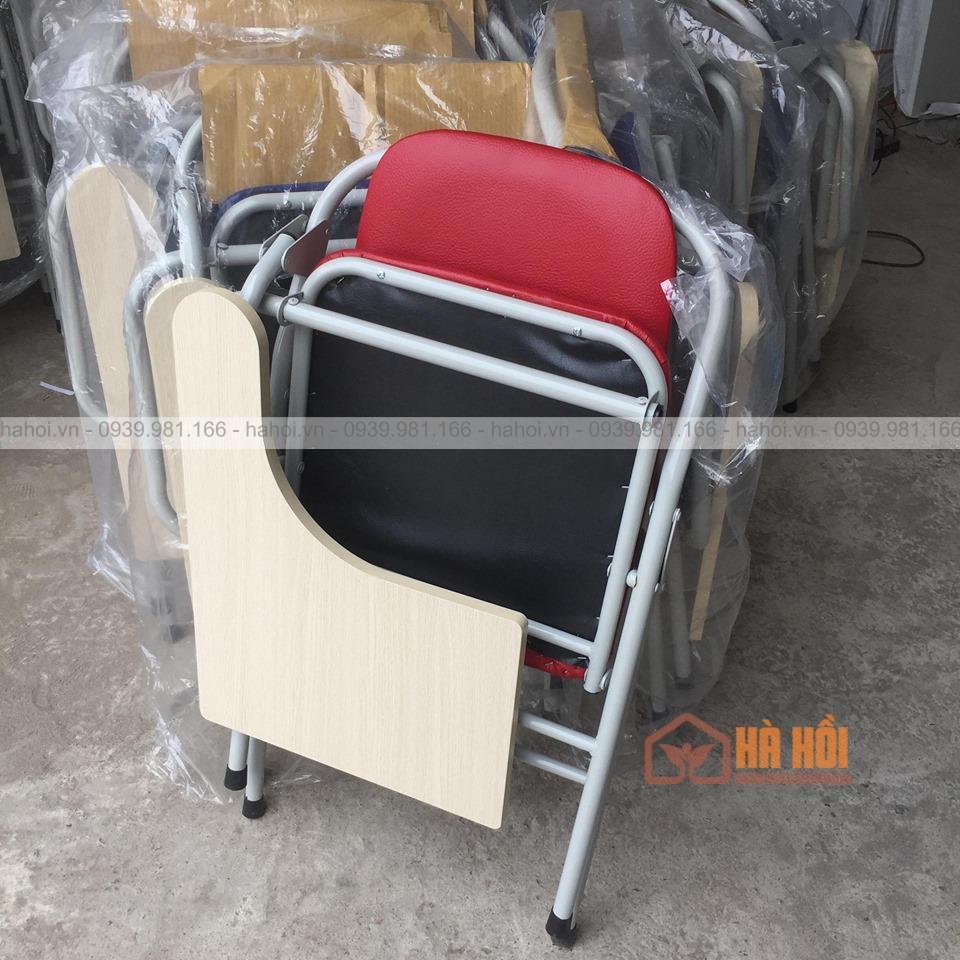Ghế Liền Bàn Chân Sơn màu đỏ GLB-01Đ - Ảnh 3