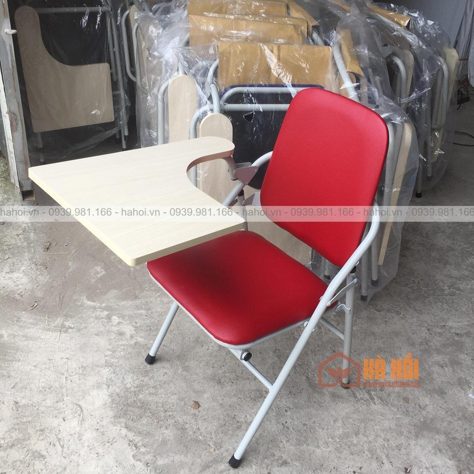 Ghế Liền Bàn Chân Sơn màu đỏ GLB-01Đ - Ảnh 2