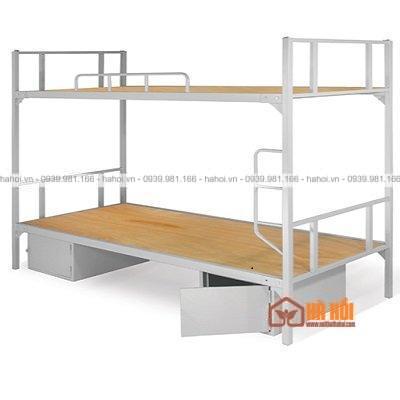 Giường tầng sắt sinh viên có hộc GTS01BH