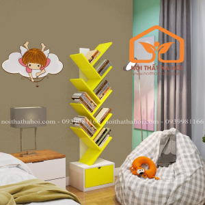 Kệ gỗ đa năng có ngăn kéo sơn màu KGK05