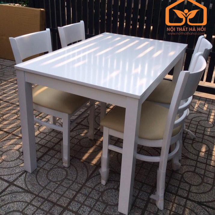 Bộ bàn ăn cabin trắng CB04T