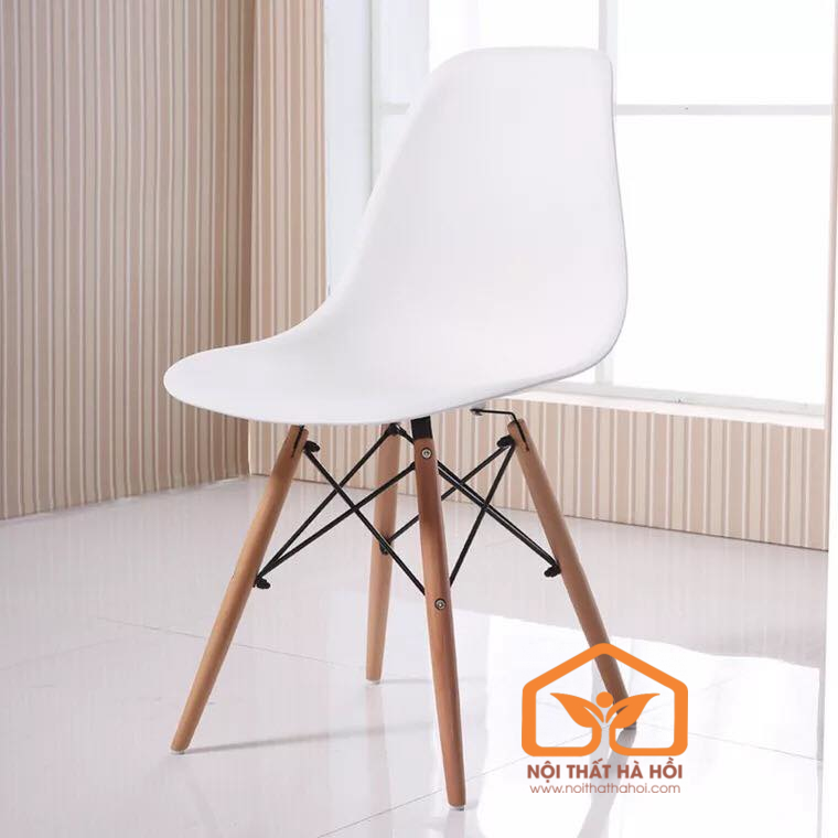 Ghế chân gỗ trắng CF1T