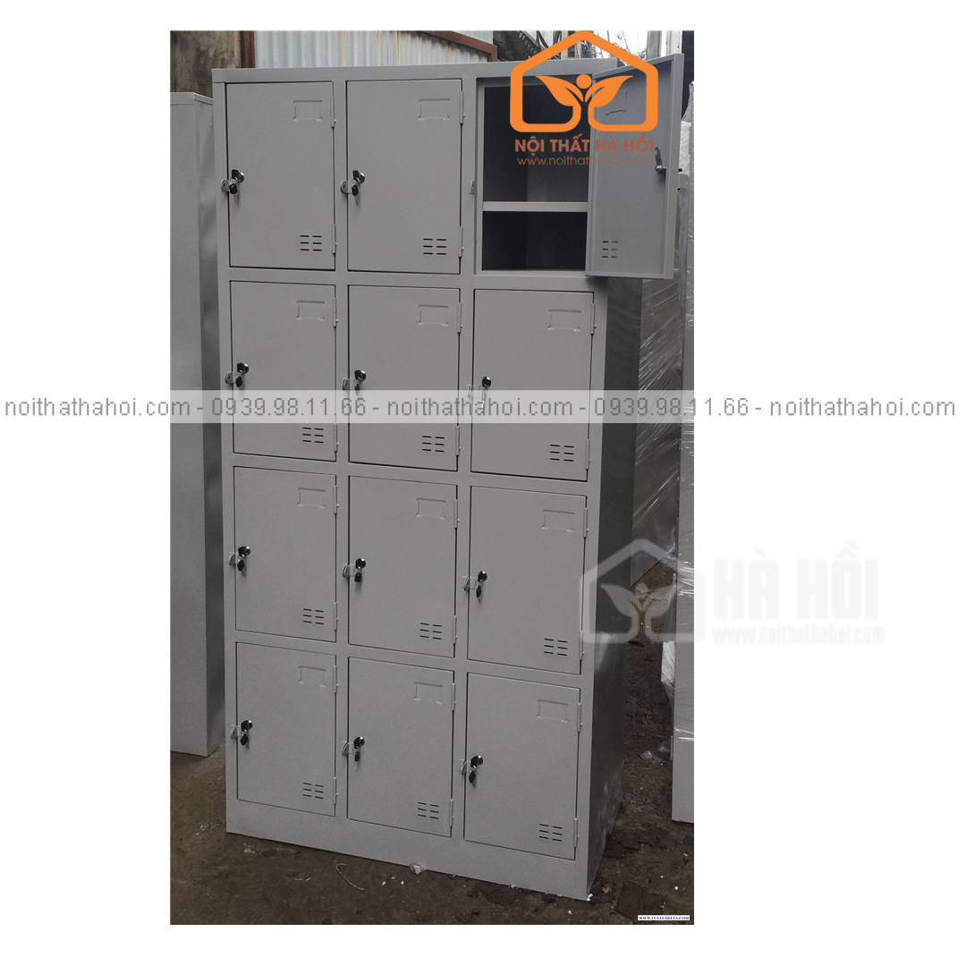 Tủ sắt để đồ 12 ngăn thêm khay LKĐ12