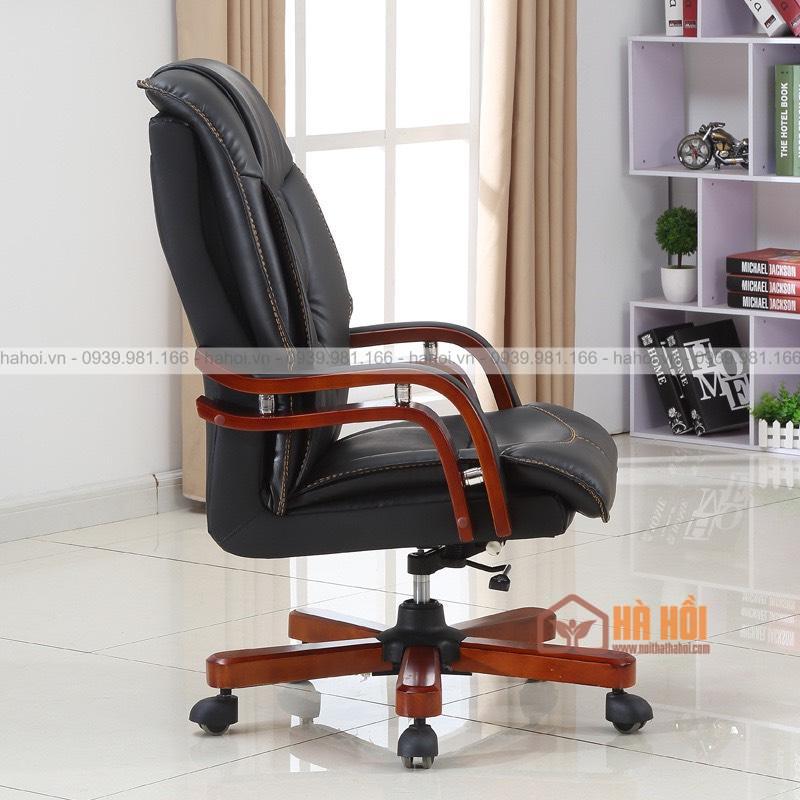 Ghế giám đốc da tay gỗ XD17 - Ảnh 3