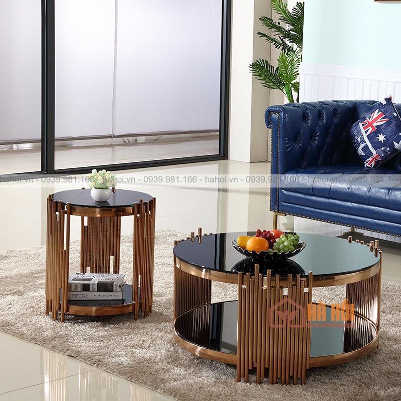 Bàn trà sofa mặt kính đen BT03 - Ảnh 6