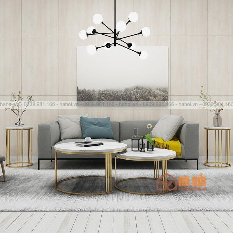 Bàn trà sofa đôi mặt đá BT04 - Ảnh 2