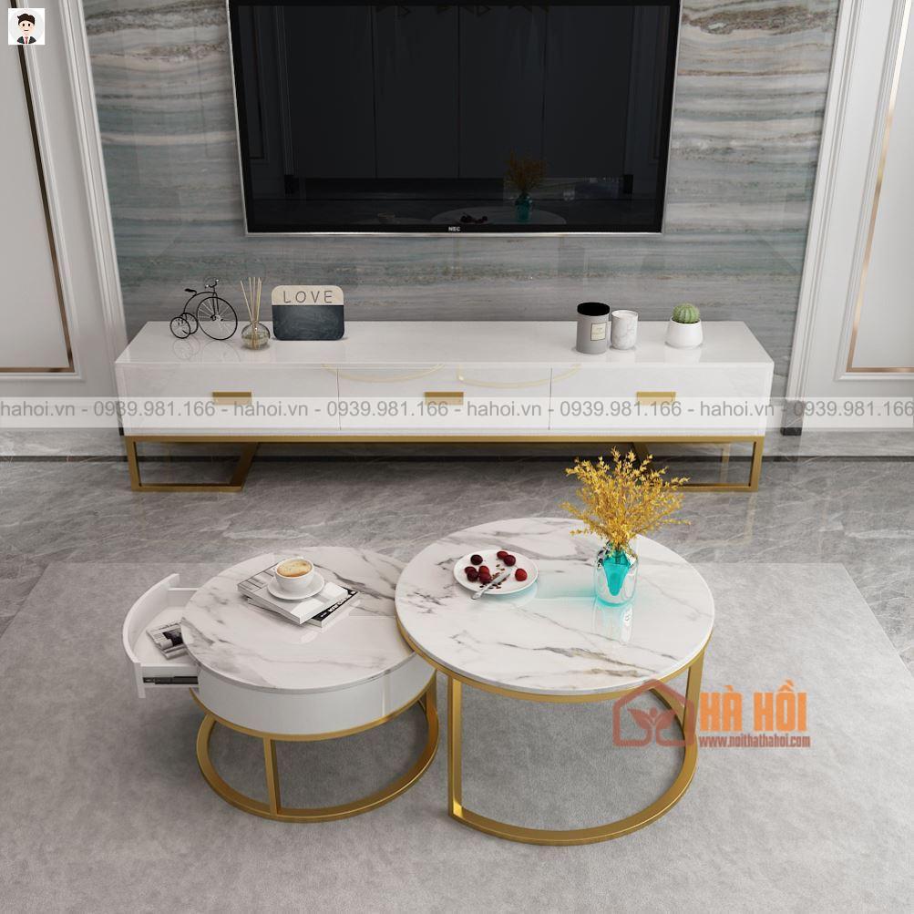 Bàn trà sofa đôi mặt đá BT07 - Ảnh 2