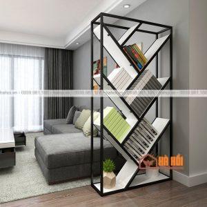 Kệ sắt gỗ trang trí KTT09