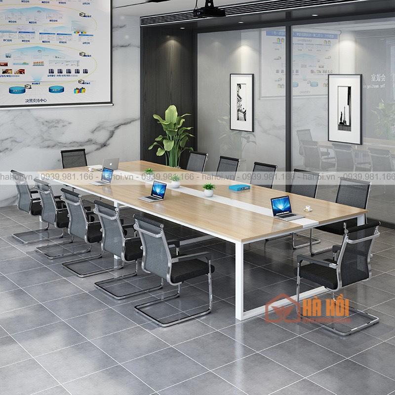 Bàn họp chân sắt 4m BHS6