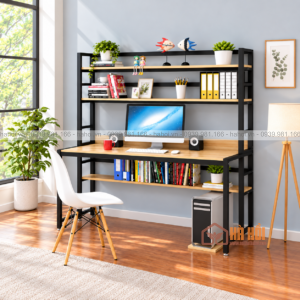 Bàn làm việc liền giá sách BLG06