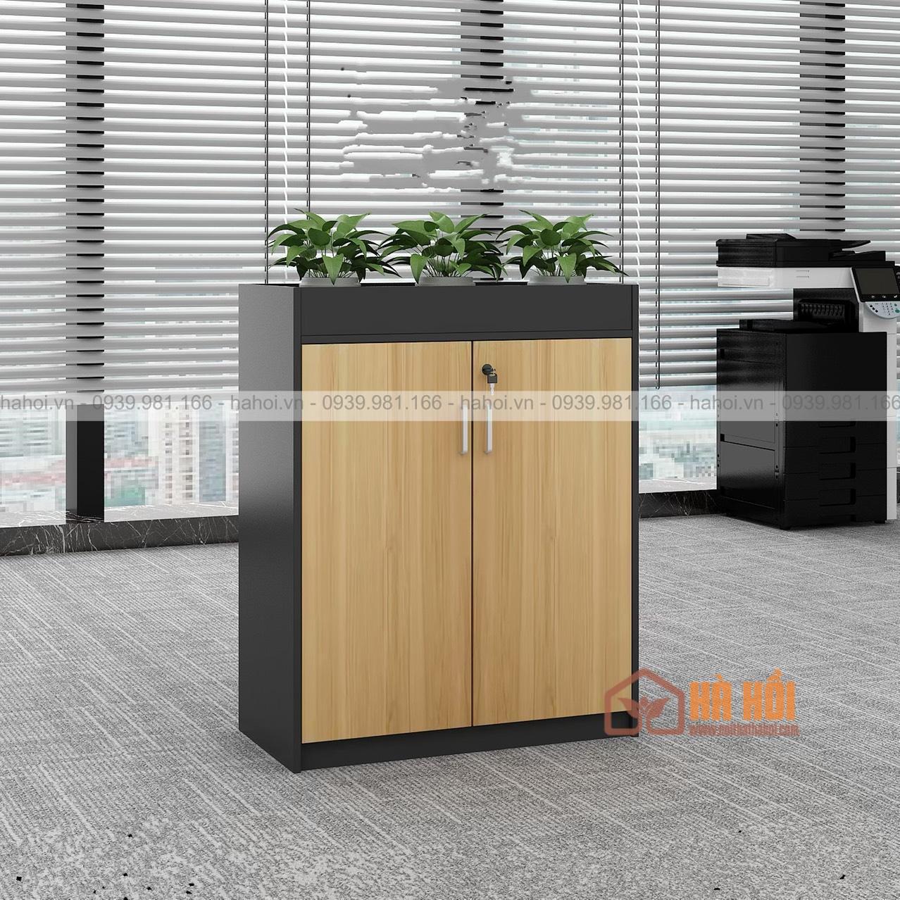 Tủ tài liệu kết hợp để cây trang trí TL08