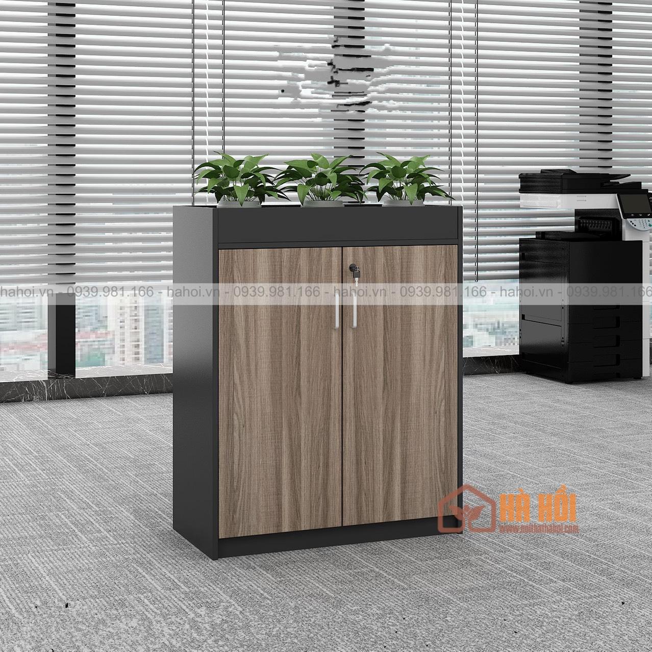 Tủ tài liệu kết hợp để cây trang trí TL08