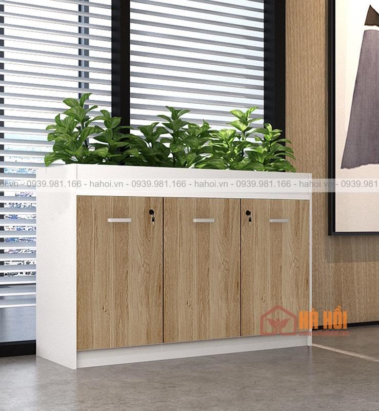 Tủ tài liệu kết hợp để cây trang trí TL09