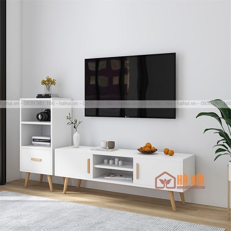 Bộ kệ tivi kèm tủ sách trang trí KTV09 - Ảnh 2