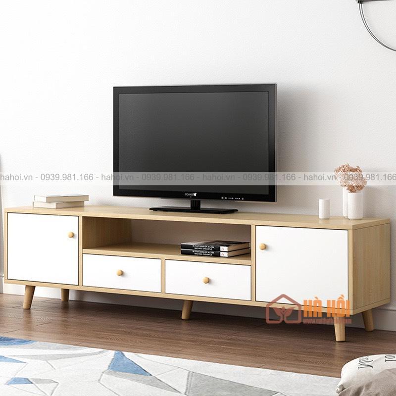 Bộ tủ kệ tivi kèm tủ sách trang trí KTV10 - Ảnh 2