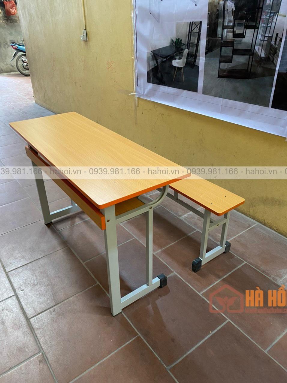 Bộ bàn học sinh rời ghế băng dài không tựa HS01A - Ảnh 5