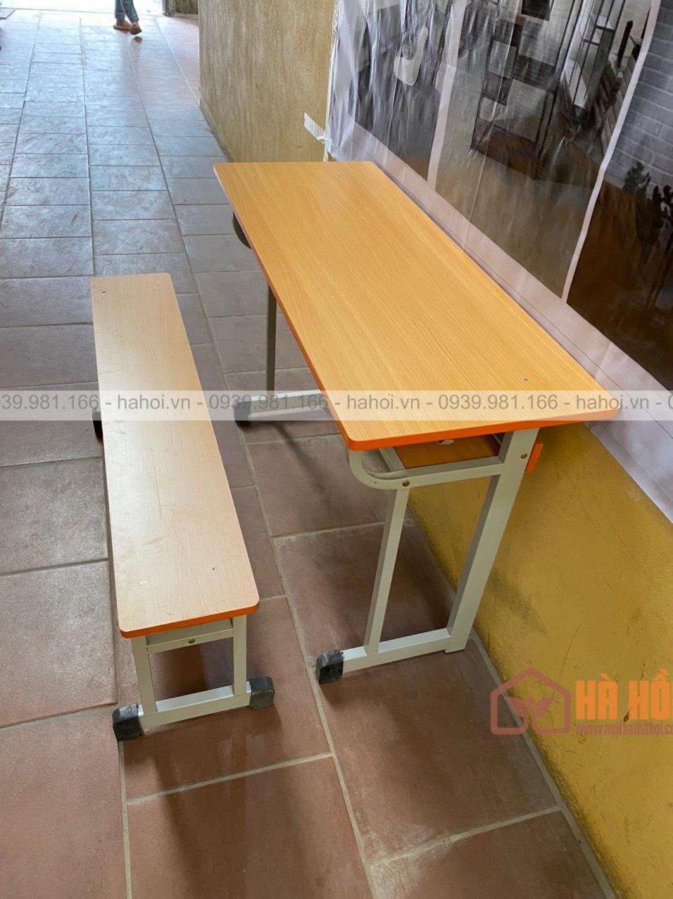 Bộ bàn học sinh rời ghế băng dài không tựa HS01A - Ảnh 3