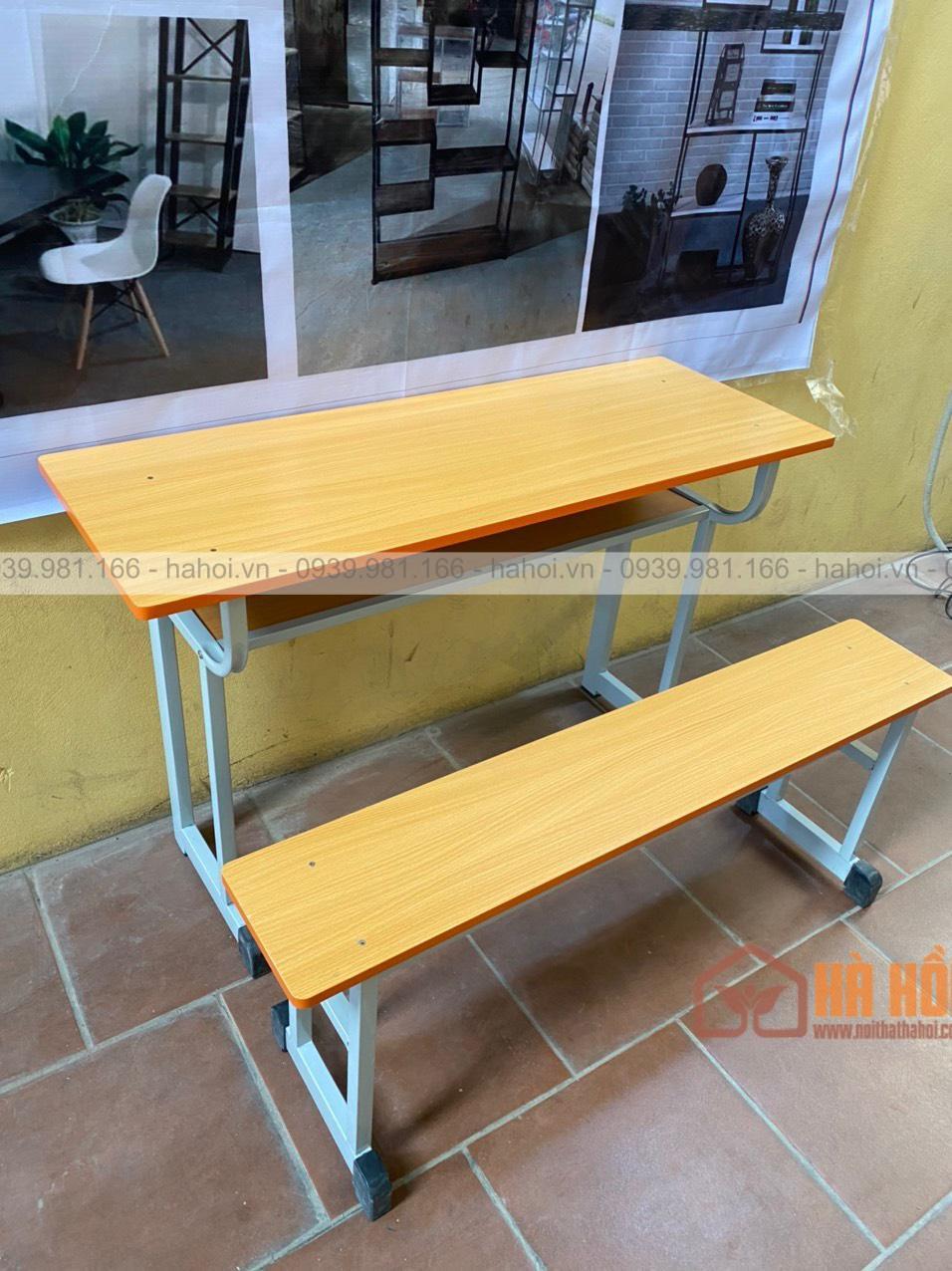 Bộ bàn học sinh rời ghế băng dài không tựa HS01A - Ảnh 2