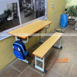 Bộ bàn học sinh rời ghế băng dài không tựa HS01A