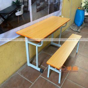 Bộ bàn học sinh rời ghế băng dài không tựa HS01B