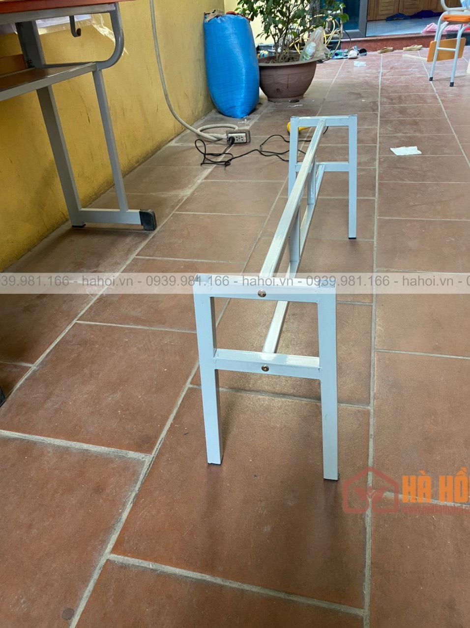 Bộ bàn học sinh rời ghế băng dài không tựa HS01B - Ảnh 2