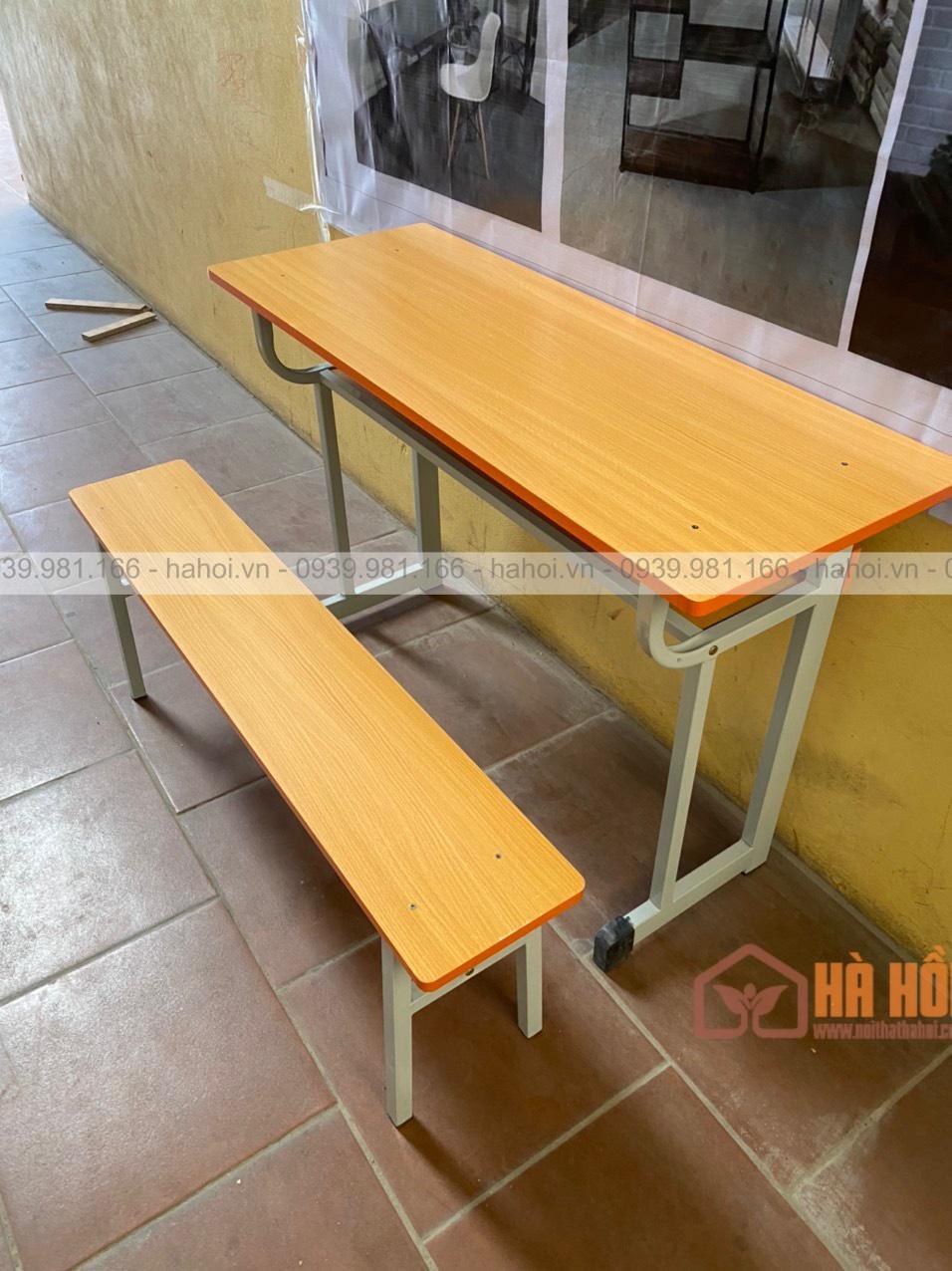 Bộ bàn học sinh rời ghế băng dài không tựa HS01B - Ảnh 3
