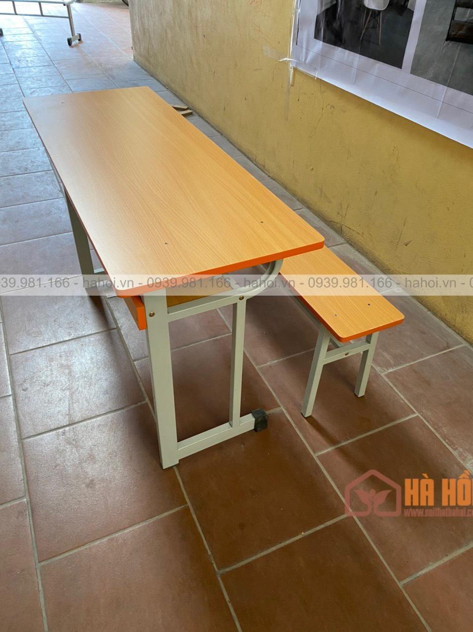 Bộ bàn học sinh rời ghế băng dài không tựa HS01B - Ảnh 6
