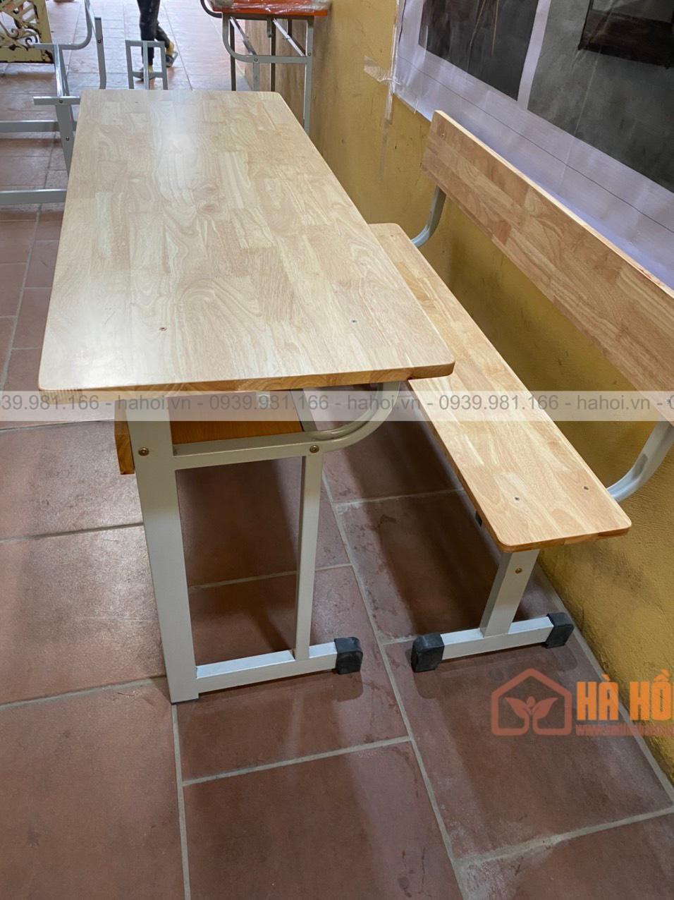 Bộ bàn học sinh rời ghế có tựa gỗ cao su BHS5B - Ảnh 5