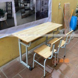 Bộ bàn học sinh 2 ghế dài có tựa BHS9