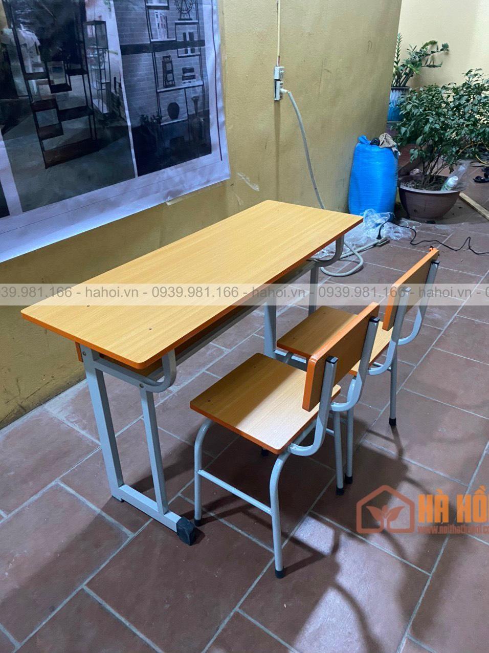 Bộ bàn học sinh có 2 ghế rời có tựa HS03B