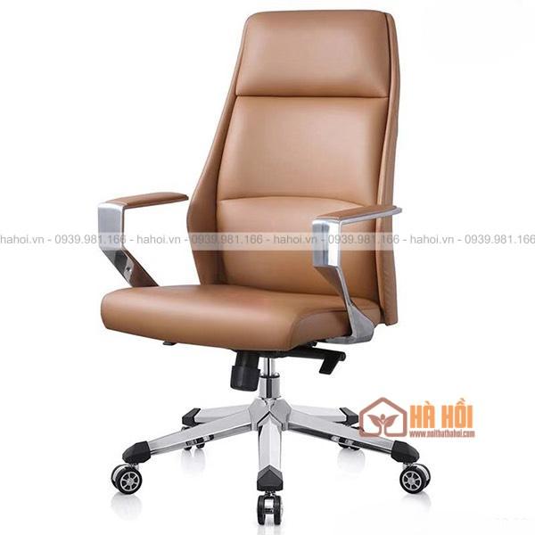 Ghế giám đốc da cao cấp nâu GD19 - Ảnh 2
