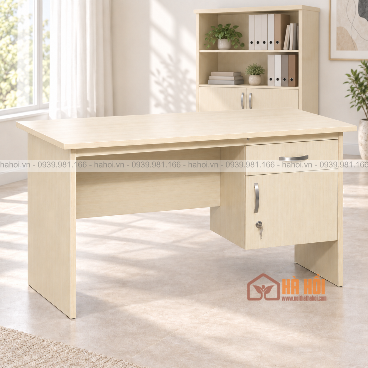 Bàn nhân viên hộc treo 1m2 BVP09 - Ảnh 2