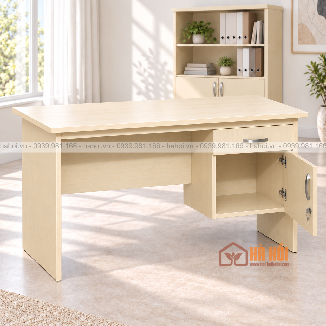 Bàn nhân viên hộc treo 1m2 BVP09 - Ảnh 3