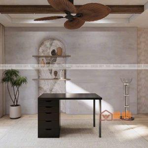 Bàn IKEA hộc ngăn kéo chân sắt