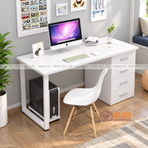 Bàn làm việc chân sắt có hộc 1m2 BLV5